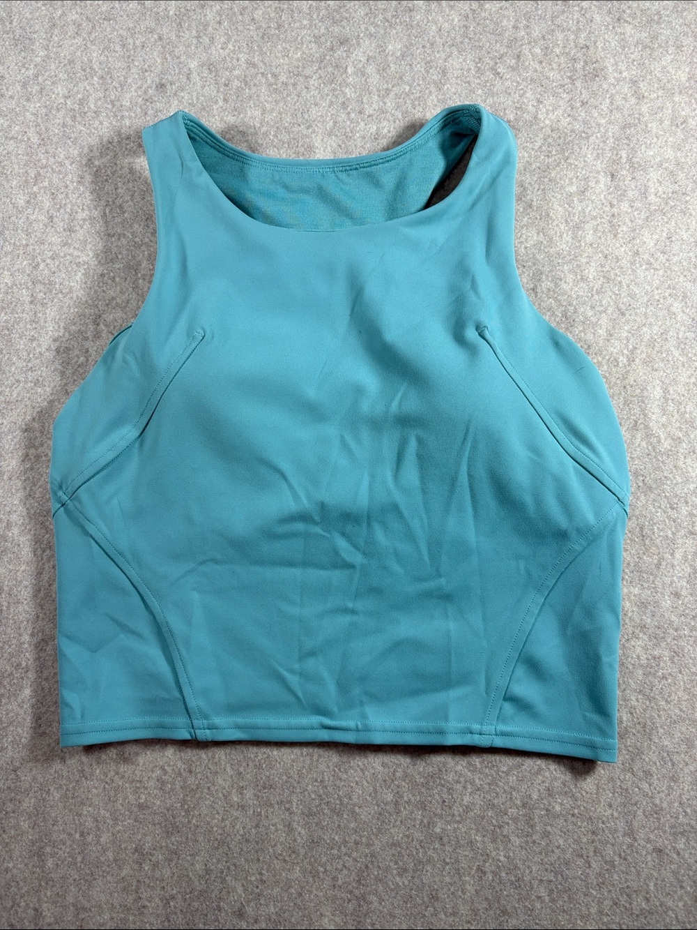 Lululemon Wunder Train Racerback Tank Top Medium Support Turquoise Tide 8 EUC